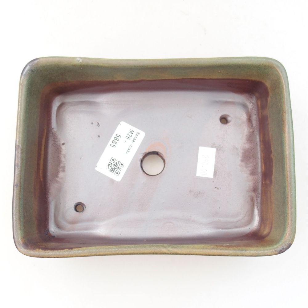 kerámia bonsai tál 22 x 17 x 5 cm, zöld