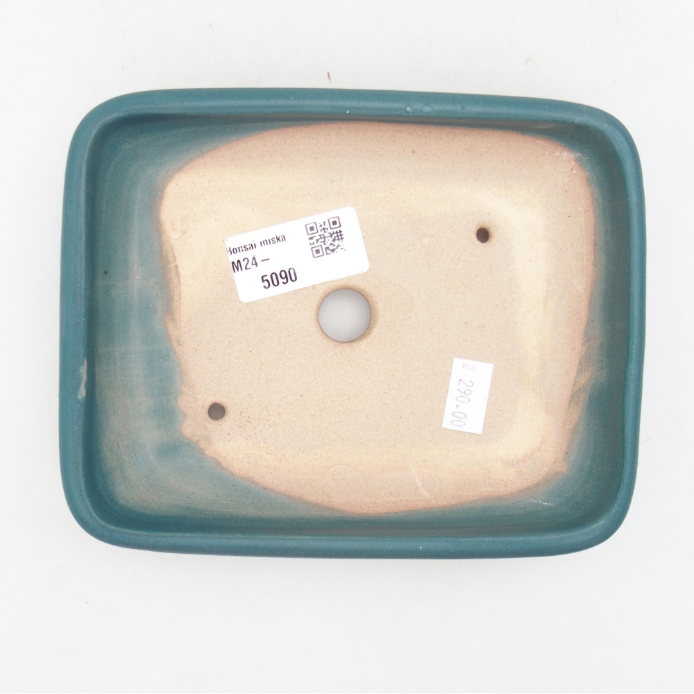 kerámia bonsai tál 17 x 14 x 3,5 cm, kék színben