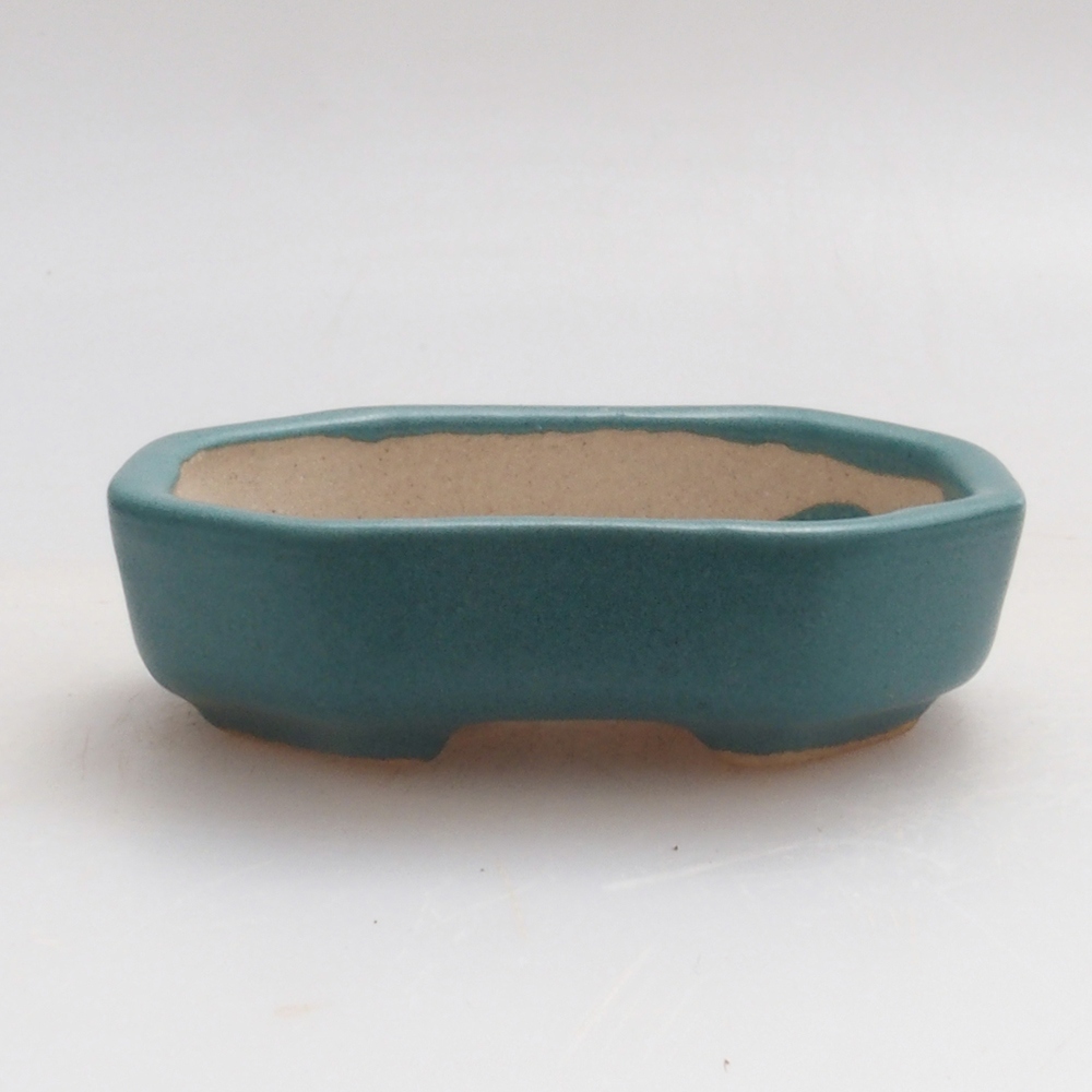 kerámia bonsai tál 6,5 x 5,5 x 4 cm, kék színben