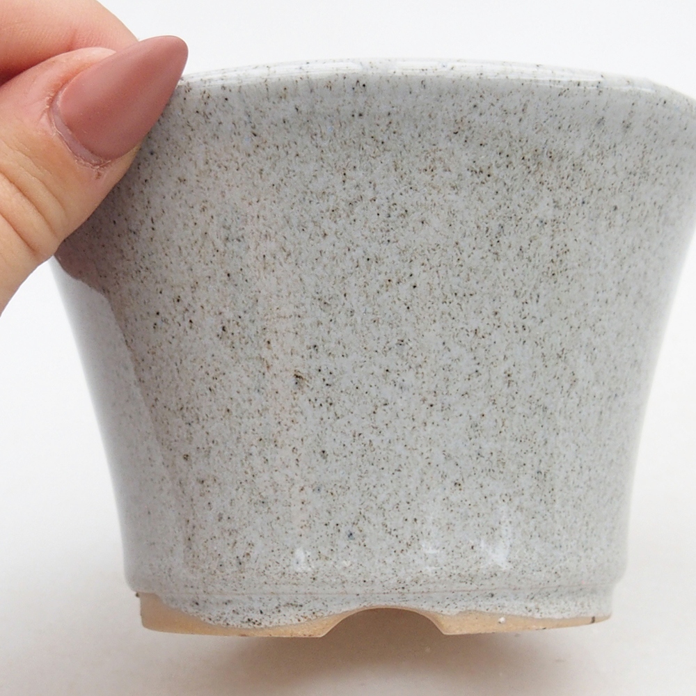 kerámia bonsai tál 11 x 11 x 7 cm, szürke