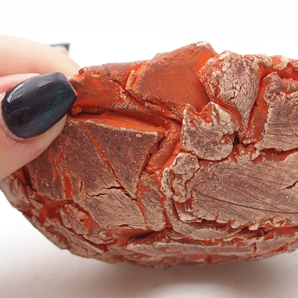 Kerámia kagyló 11 x 11 x 6 cm , narancssárga színű