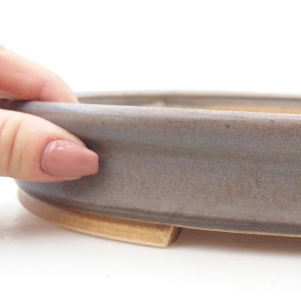 kerámia bonsai tál 30,5 x 27 x 4 cm, kék színben