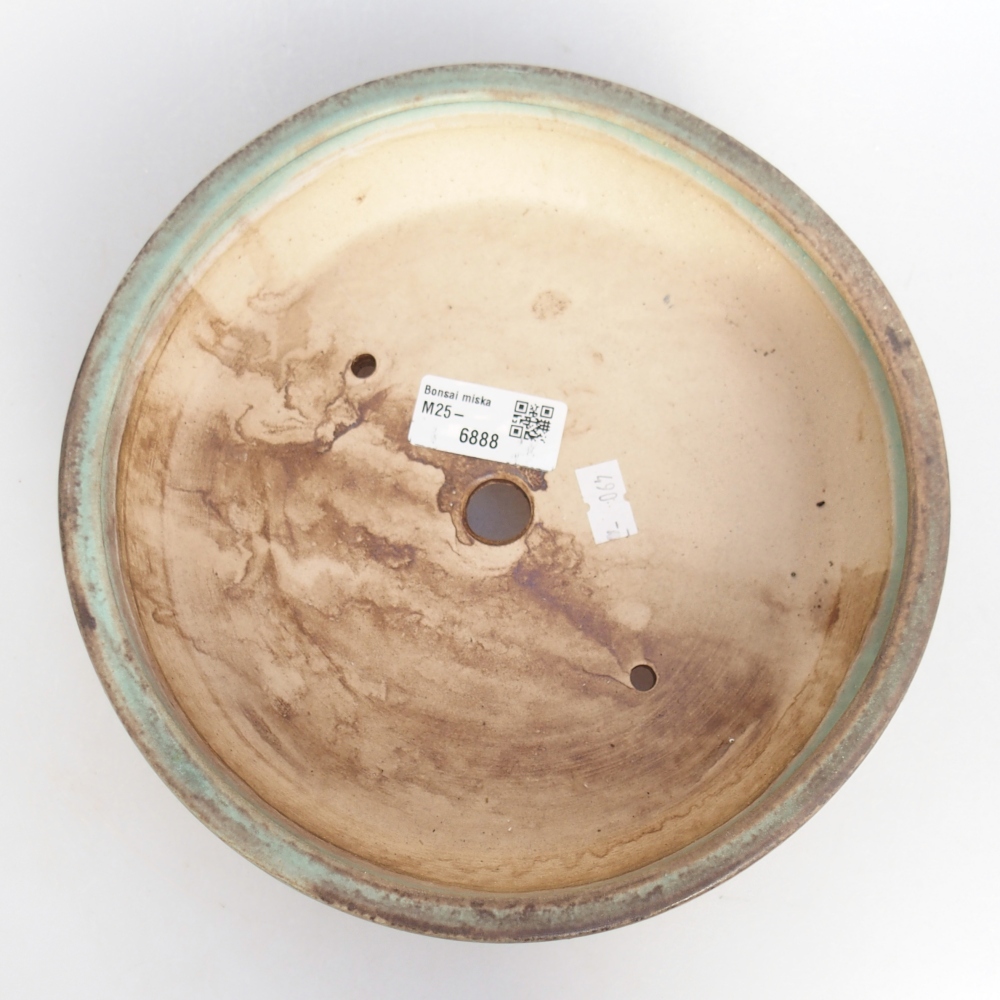 kerámia bonsai tál 21 x 21 x 6 cm, zöld
