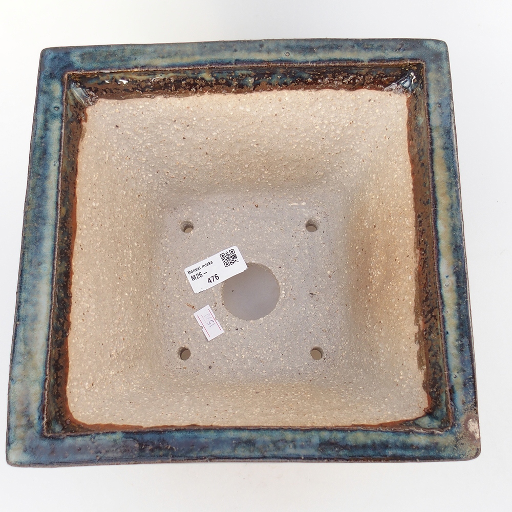 kerámia bonsai tál 24 x 24 x 14 cm, barna