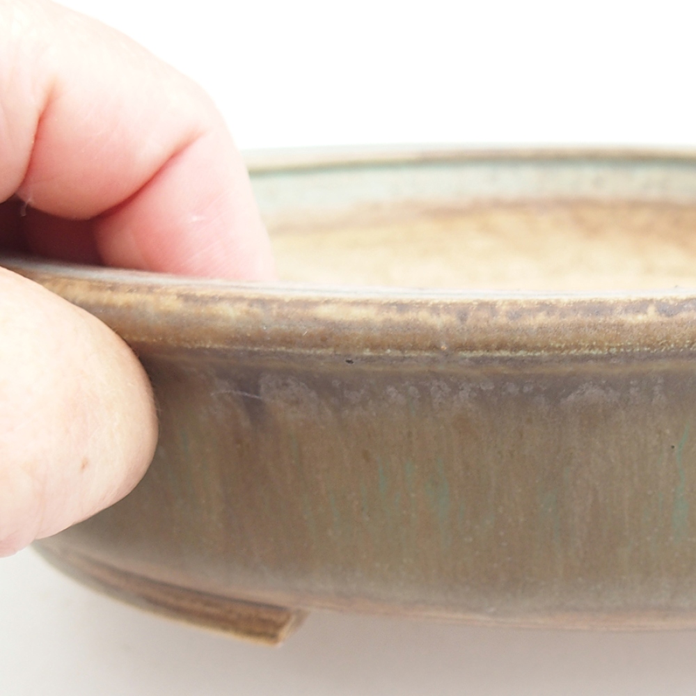 kerámia bonsai tál 23 x 19,5 x 4,5 cm, zöld