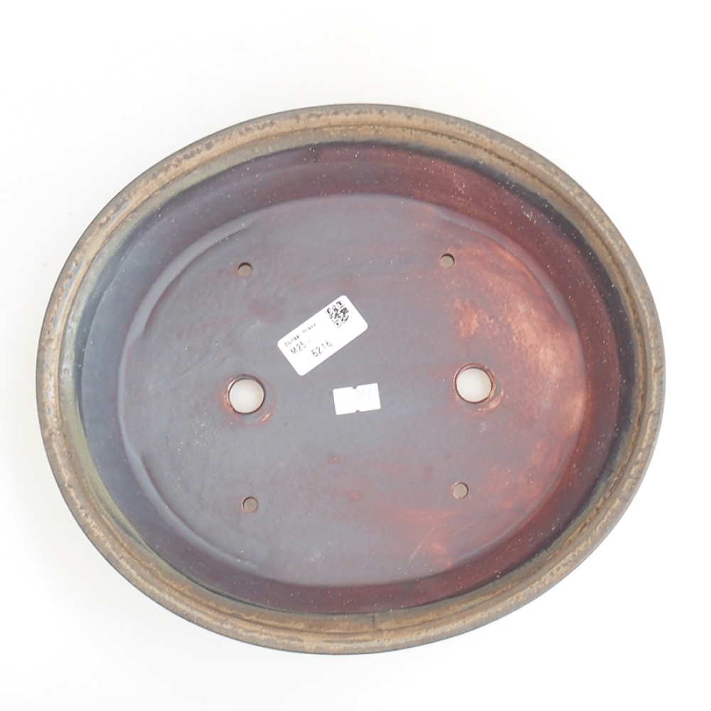 kerámia bonsai tál 27 x 24 x 6 cm, barna