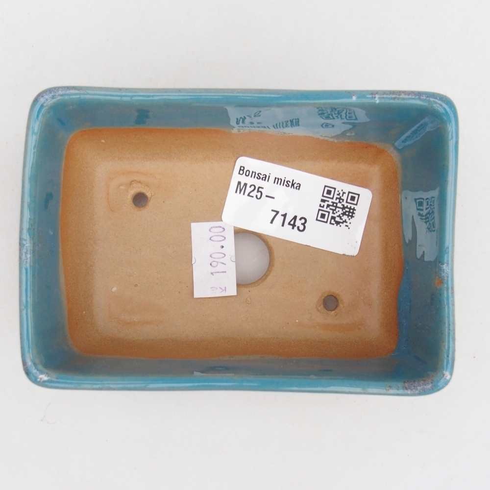 kerámia bonsai tál 10,5 x 7,5 x 4,5 cm, kék színben