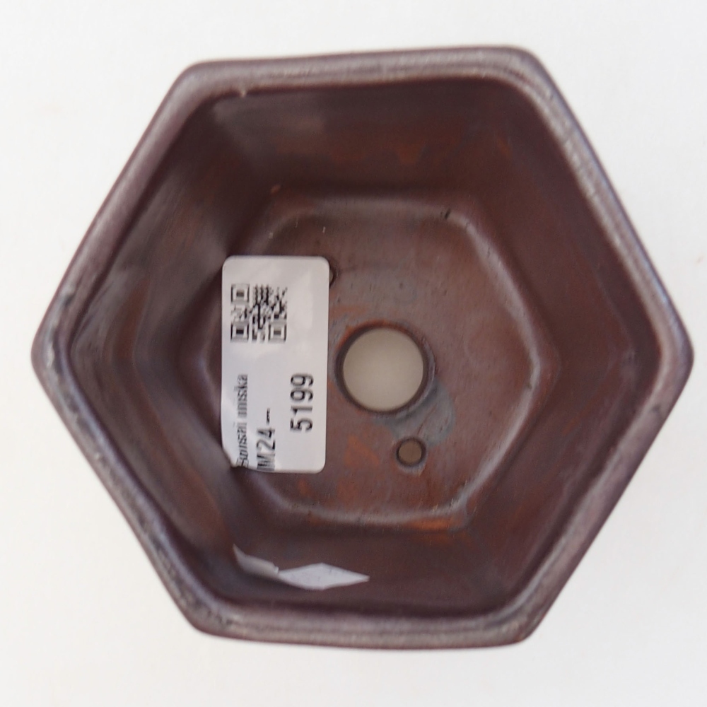 Kerámia bonsai tál 9 x 8 x 8 cm, fém színben