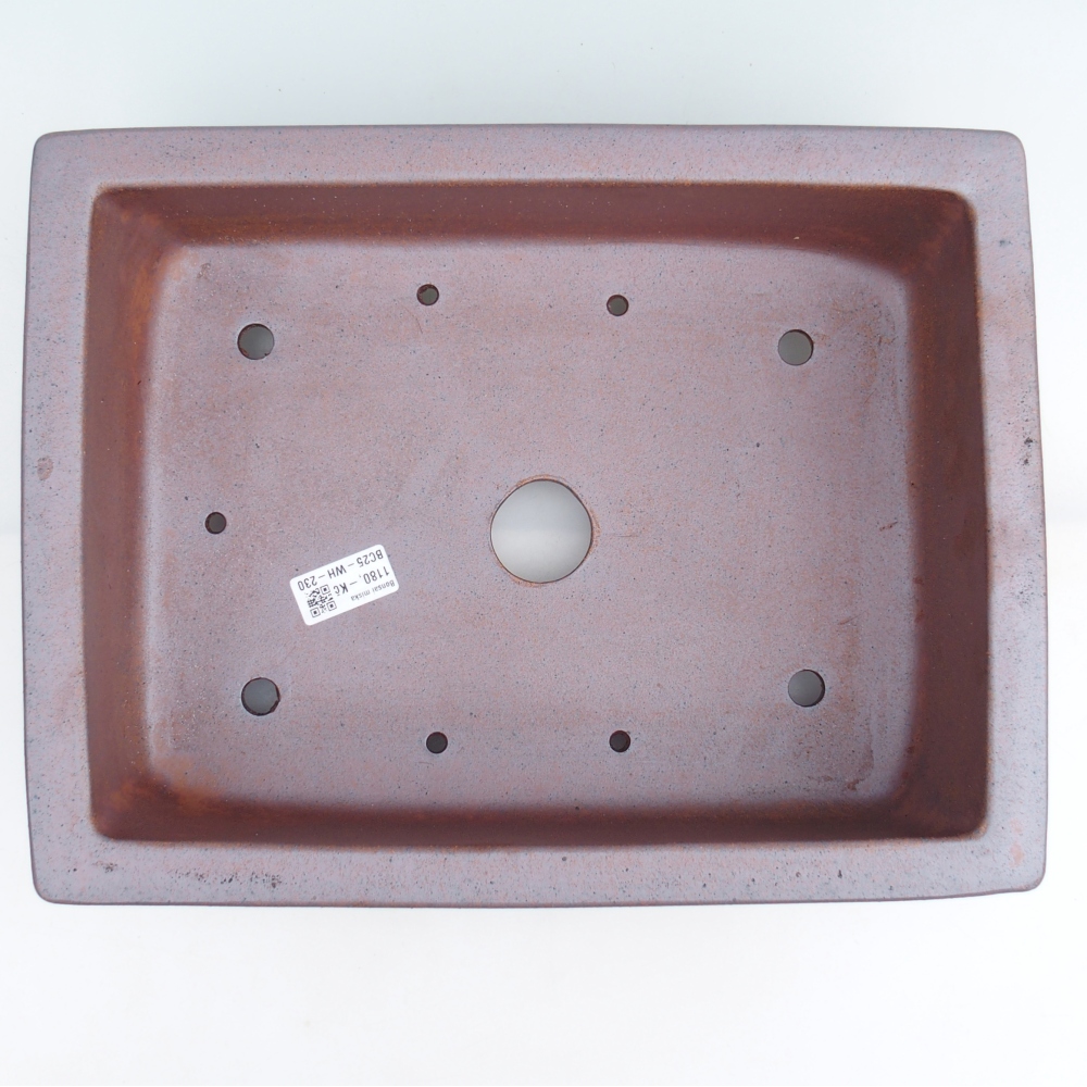 Kerámia bonsai tál 35,5 x 27 x 11 cm, fém színben