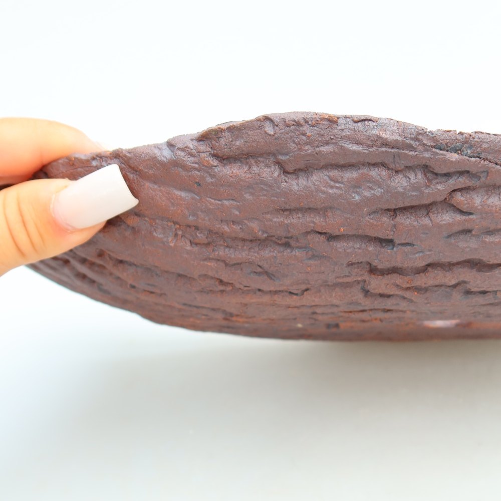 Kerámia edény  30 x 19,5 x 7 cm, barna színű