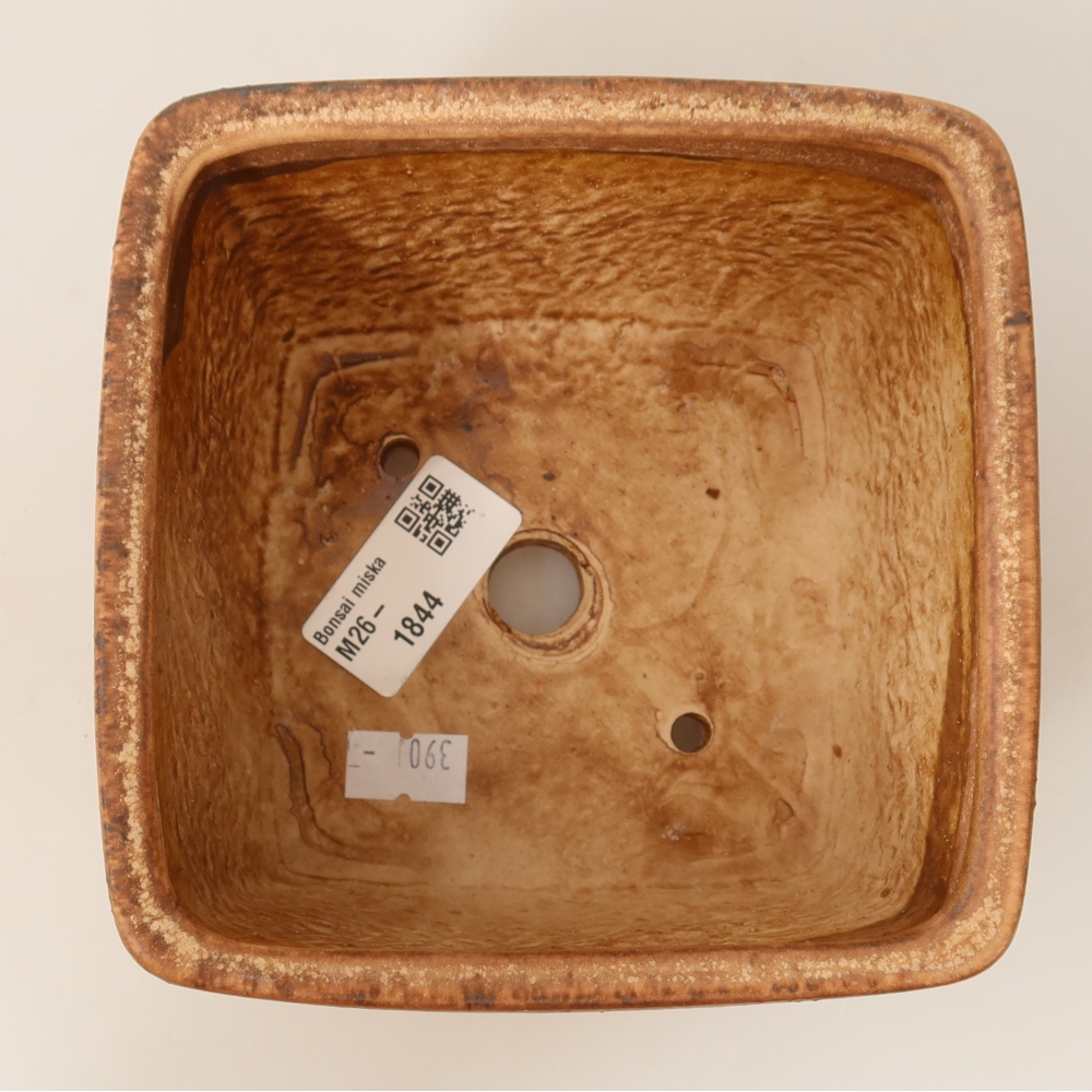 kerámia bonsai tál 13 x 13 x 8 cm, rózsaszínű