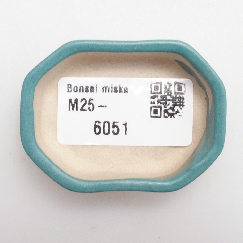 kerámia bonsai tál 6,5 x 5,5 x 4 cm, kék színben