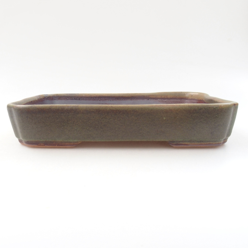 kerámia bonsai tál 22 x 17 x 5 cm, zöld