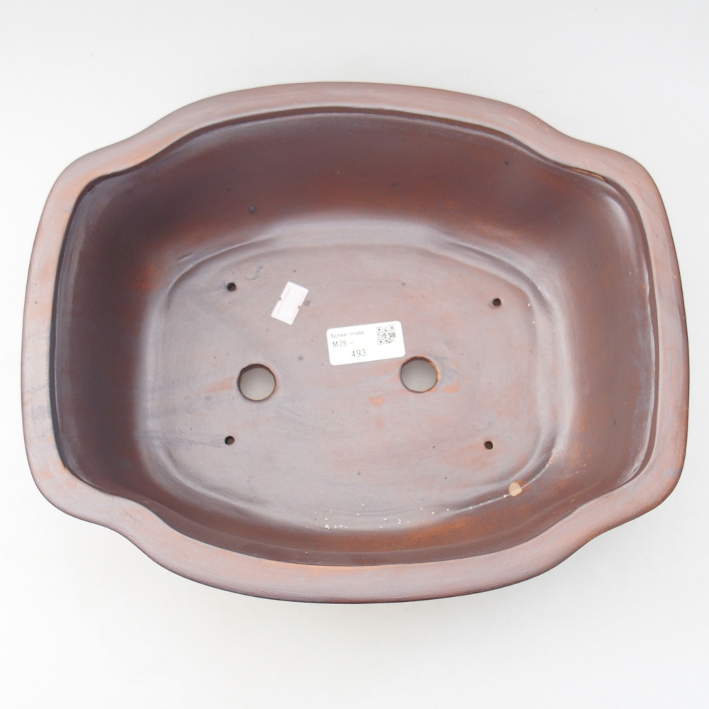 Kerámia bonsai tál 30 x 25 x 10 cm, fém színben