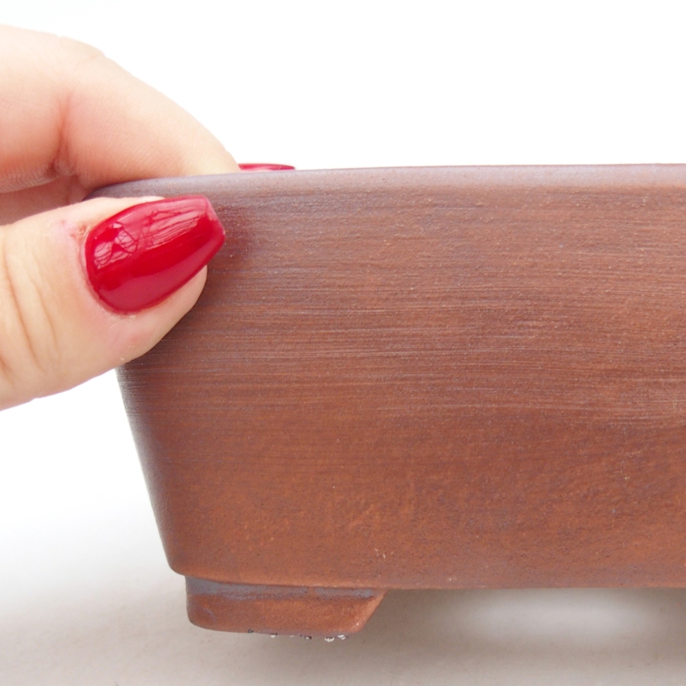 Kerámia bonsai tál 13,5 x 10,5 x 6 cm, fém színben