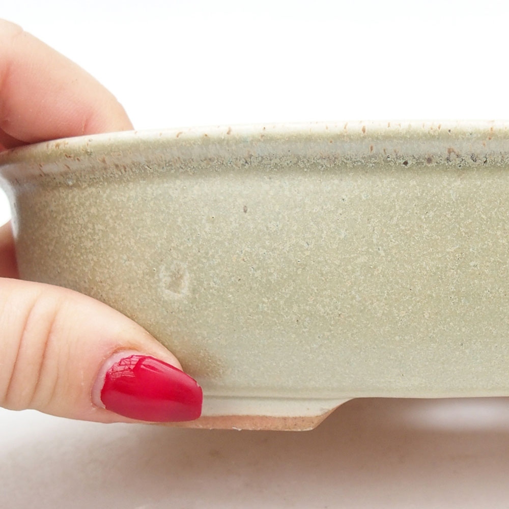 kerámia bonsai tál 19 x 14 x 5 cm, zöld