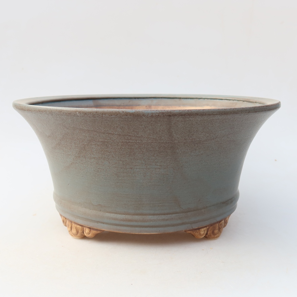 Kerámia bonsai-tál 24,5 x 24,5 x 11,5 cm, kék színű