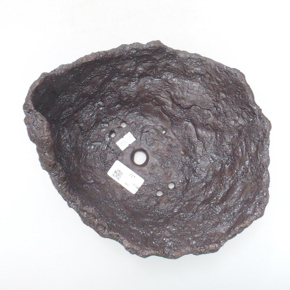 Kerámia kagyló 23 x 21 x 19,5 cm , színe barna