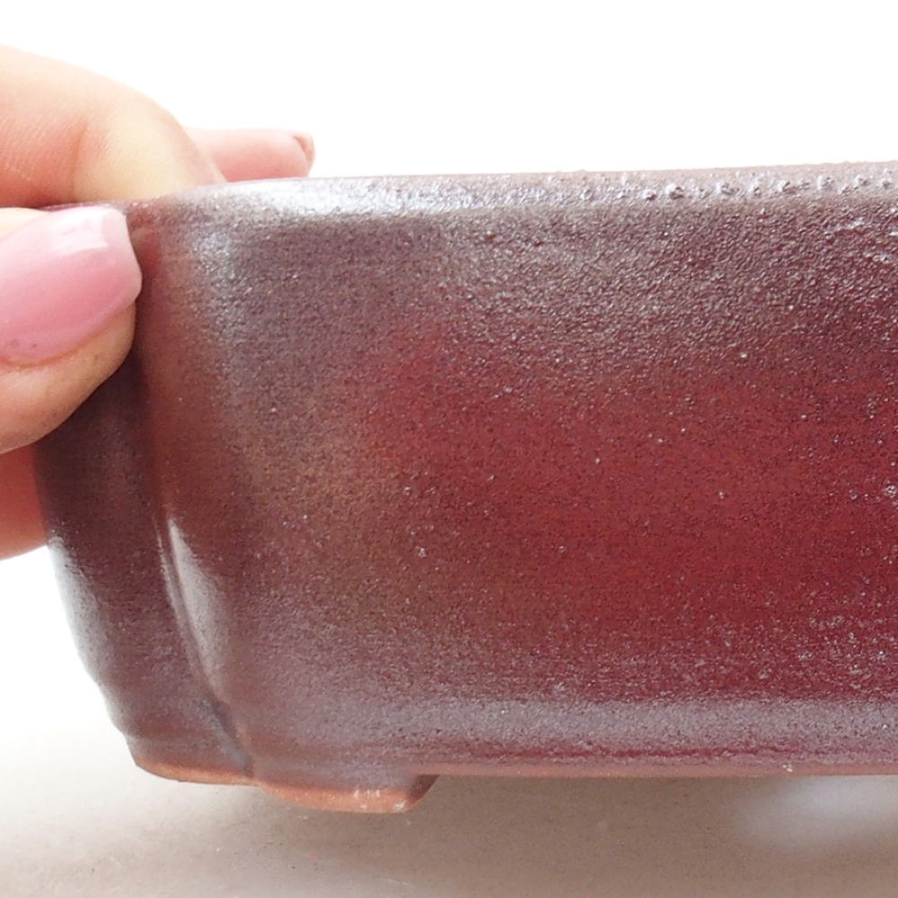 kerámia bonsai tál 18 x 13 x 5 cm, barna