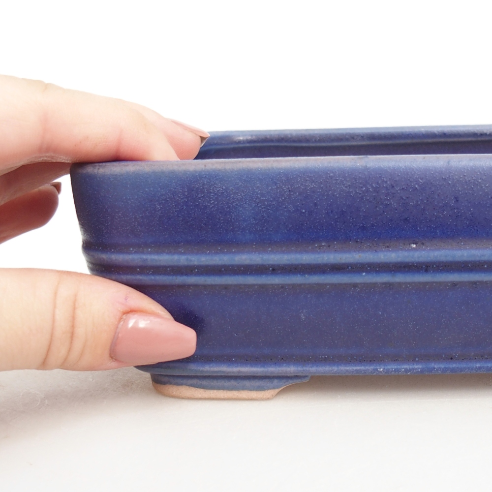 kerámia bonsai tál 16,5 x 12 x 5,5 cm, kék színben