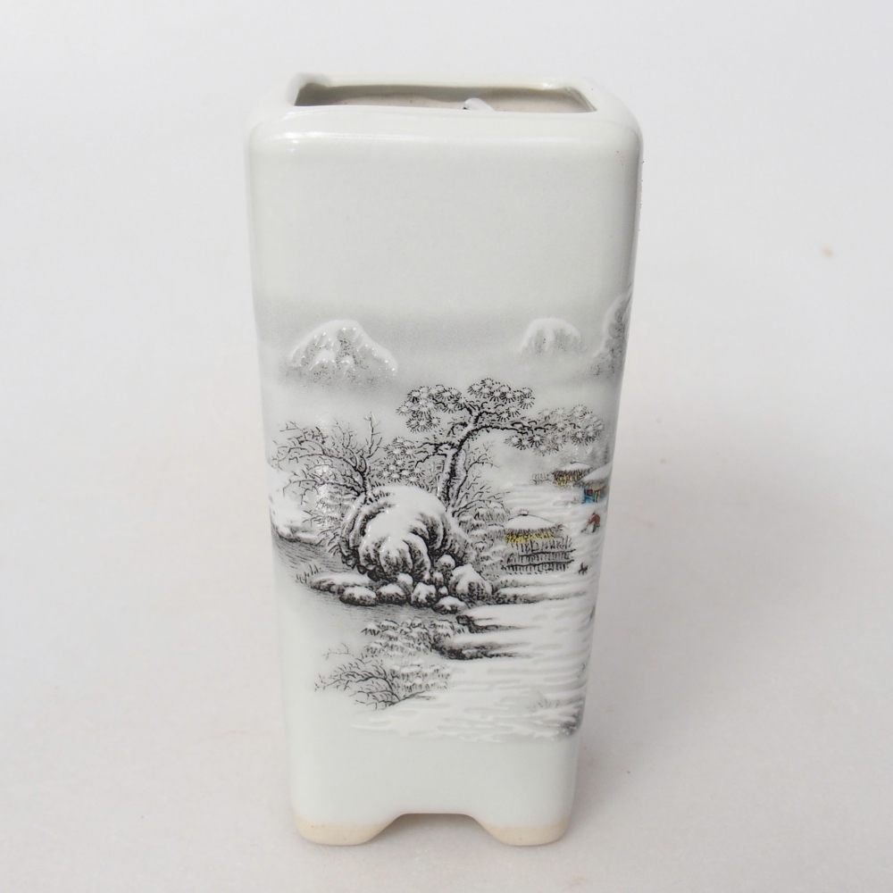 kerámia bonsai tál 5,5 x 5,5 x 12 cm, fehér színben