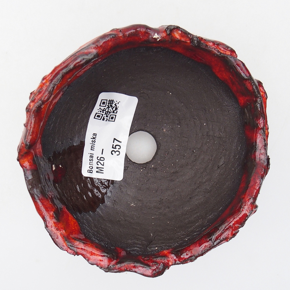 Kerámia kagyló 10 x 9 x 6,5 cm , piros színű