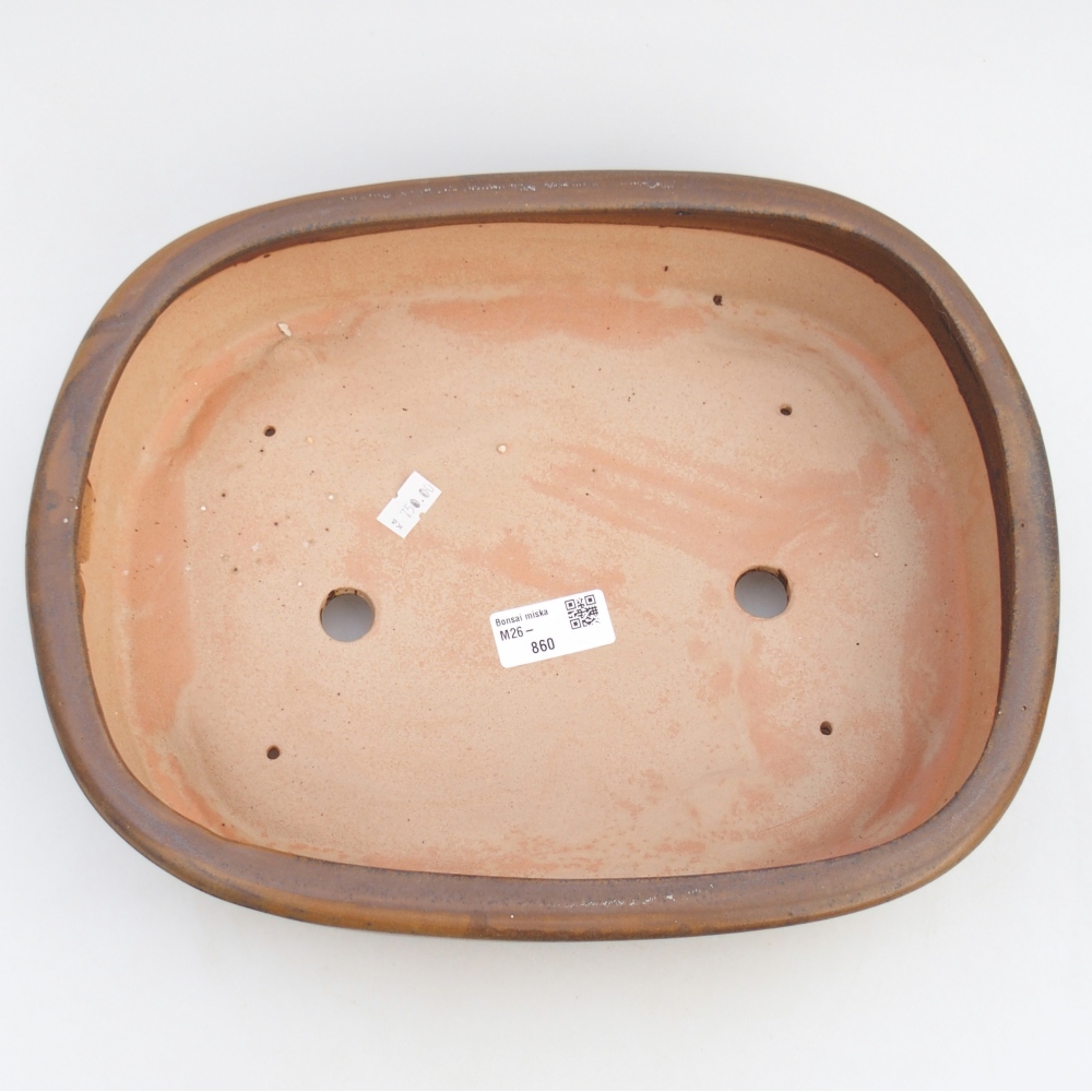 kerámia bonsai tál 31,5 x 25 x 8 cm, barna