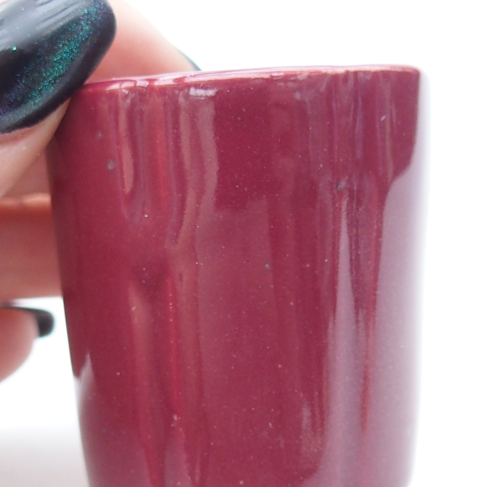 Mini bonsai tál 4 x 4 x 4,5 cm, bordó színű