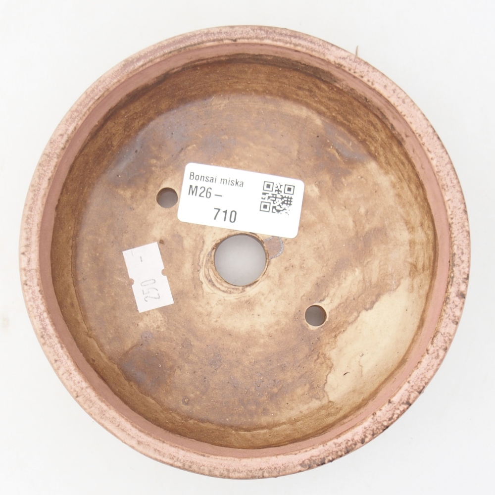 Kerámia bonsai tál 13,5 x 13,5 x 4 cm, rózsaszínű