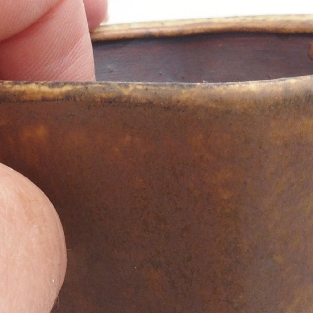 kerámia bonsai tál 10 x 8,5 x 4 cm, barna