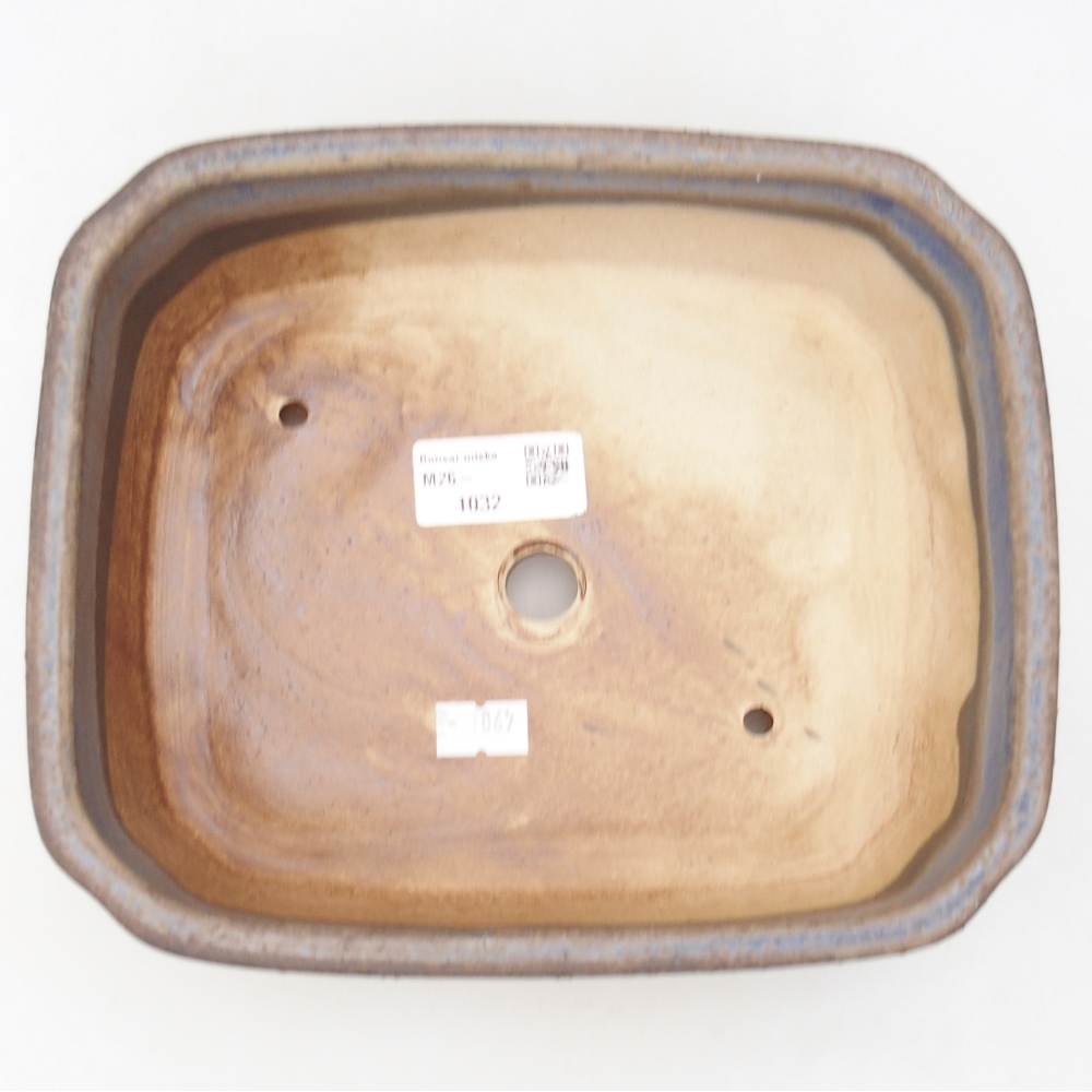 kerámia bonsai tál 21 x 18 x 6 cm, kék színben