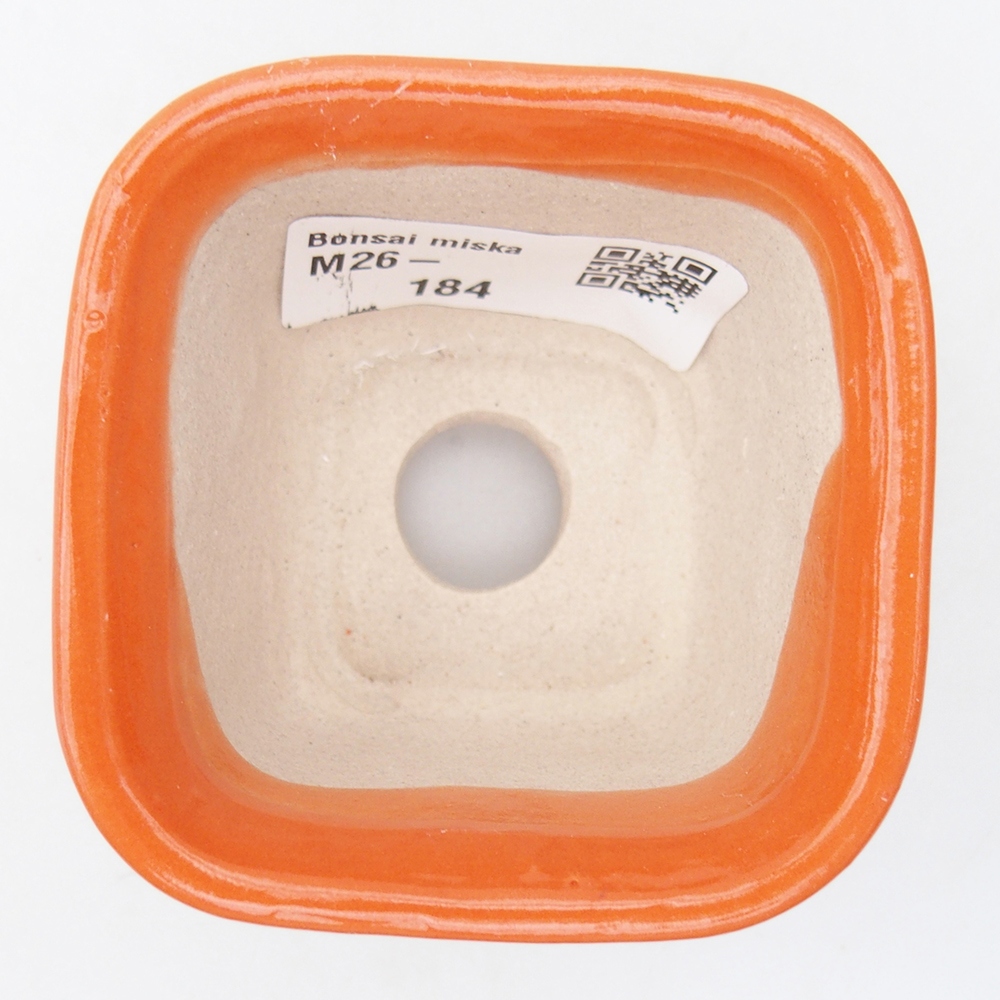 Mini bonsai tál 6,5 x 6,5 x 4,5 cm, narancssárga