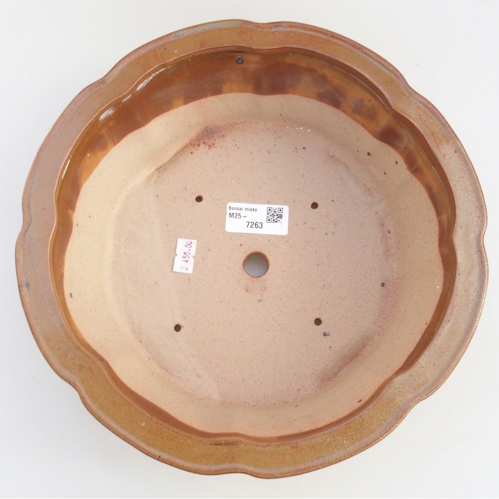 kerámia bonsai tál 27 x 27 x 8 cm, barna