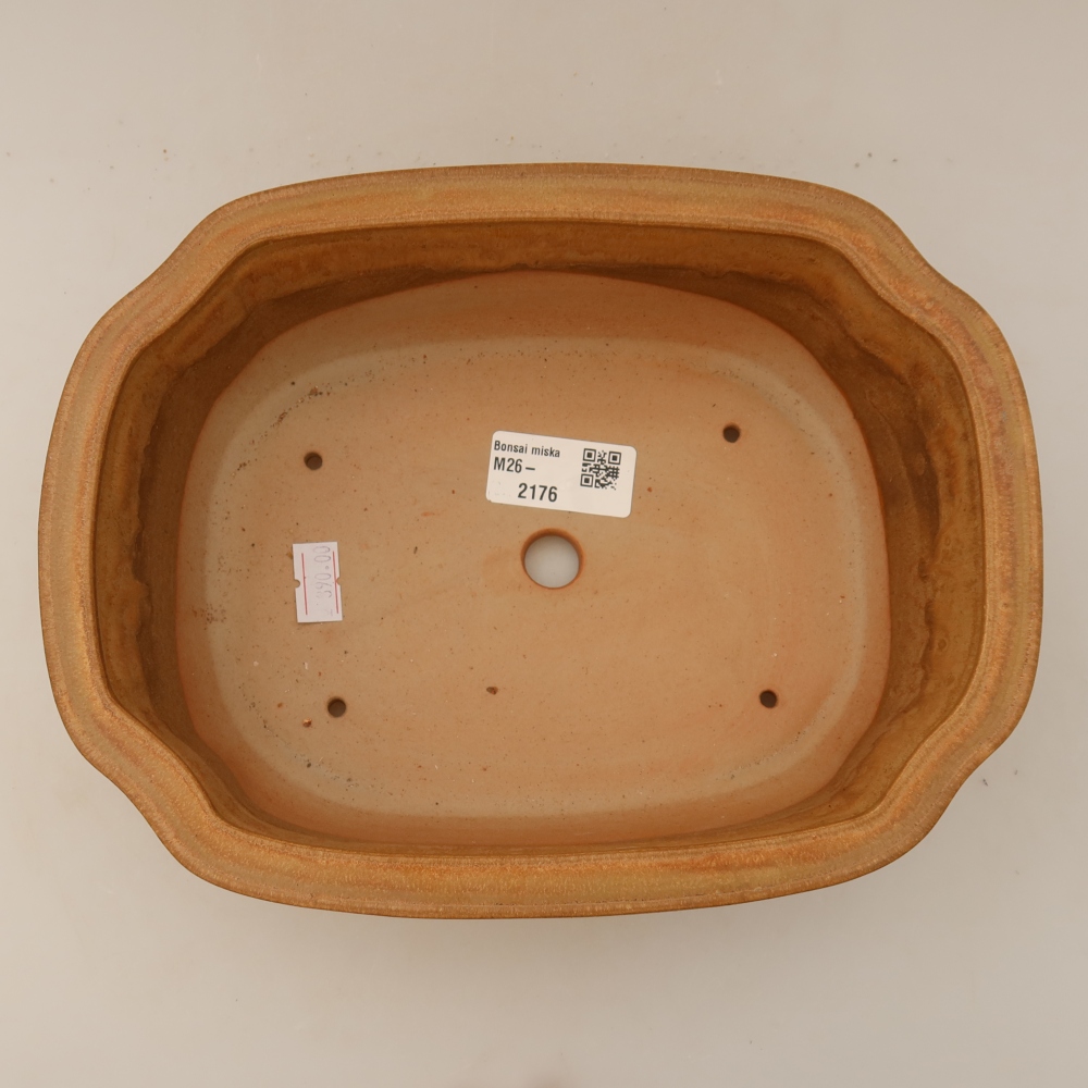 kerámia bonsai tál 23 x 19 x 7 cm, barna