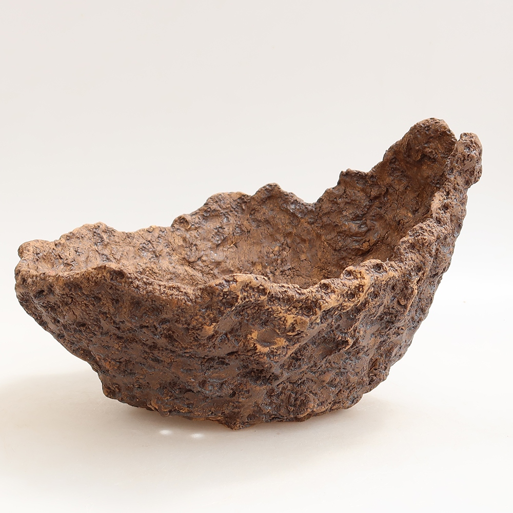 Kerámia héj, 22 x 20 x 16,5 cm, barna színű
