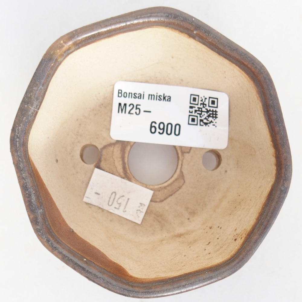 kerámia bonsai tál 8 x 7,5 x 4 cm, barna