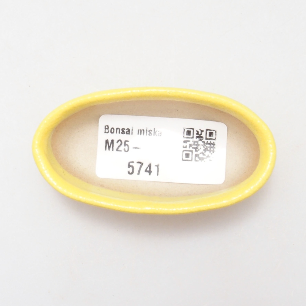 kerámia bonsai tál 6,5 x 3,5 x 2 cm, sárga