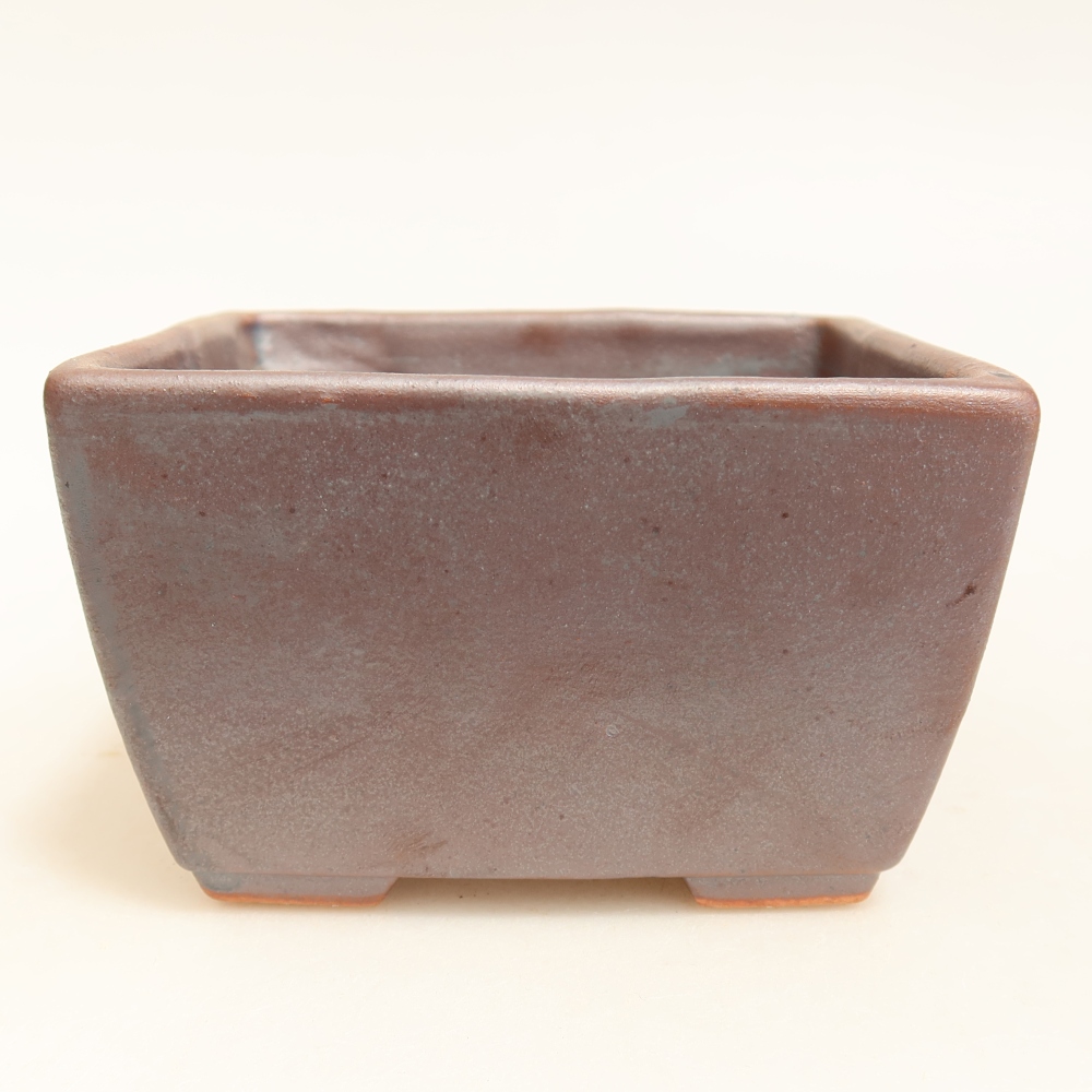 Kerámia bonsai-tál 10,5 x 10,5 x 6,5 cm, fém színű