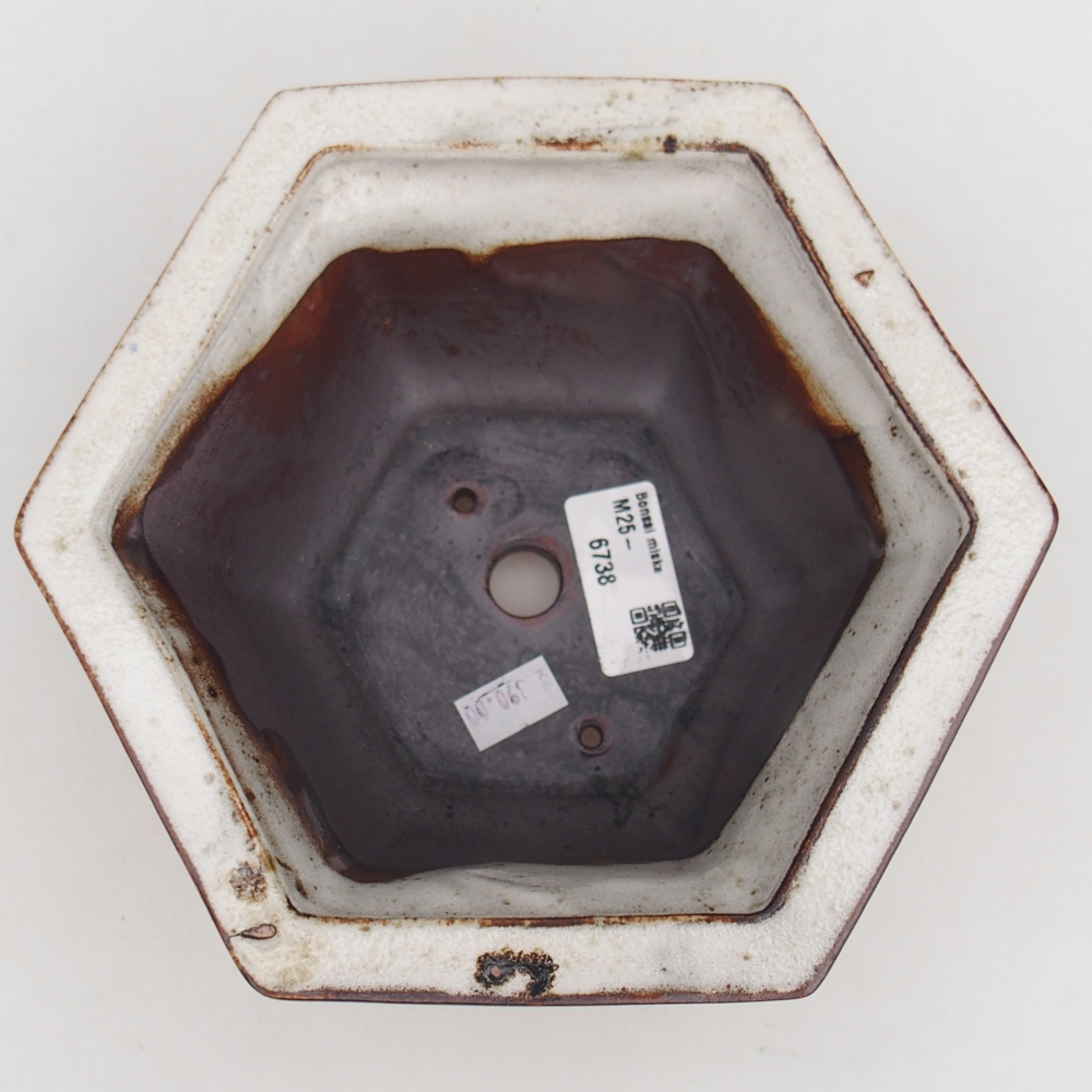 Kerámia bonsai tál 18,5 x 16,5 x 9 cm, fehér