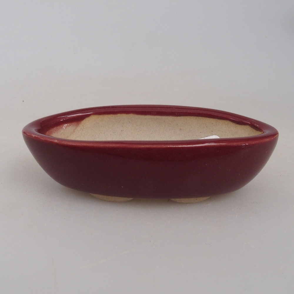 Mini bonsai tál 7 x 3 x 2 cm, bordó színű