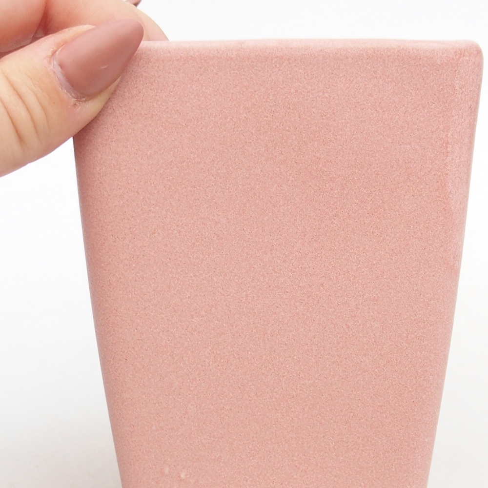 Kerámia bonsai tál 8,5 x 8,5 x 11,5 cm, rózsaszínű