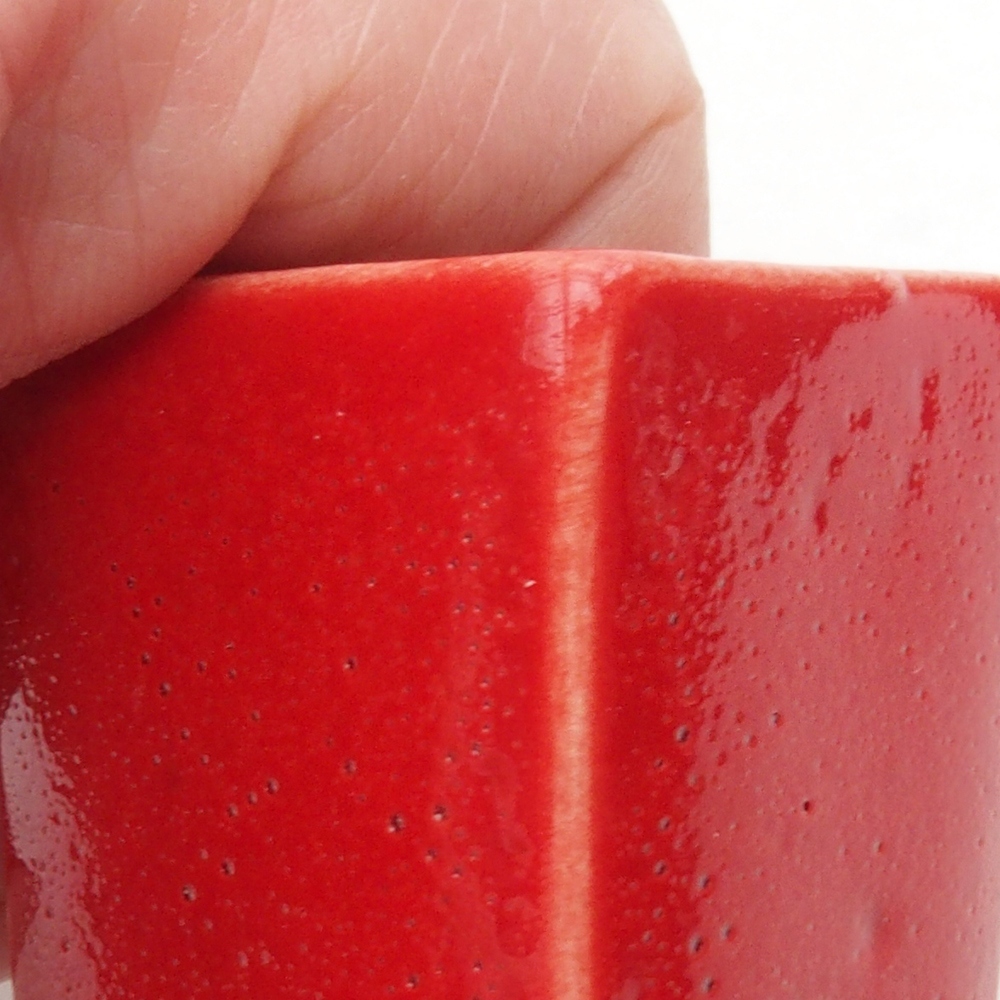 Mini bonsai tál 3 x 3 x 5,5 cm, piros színben