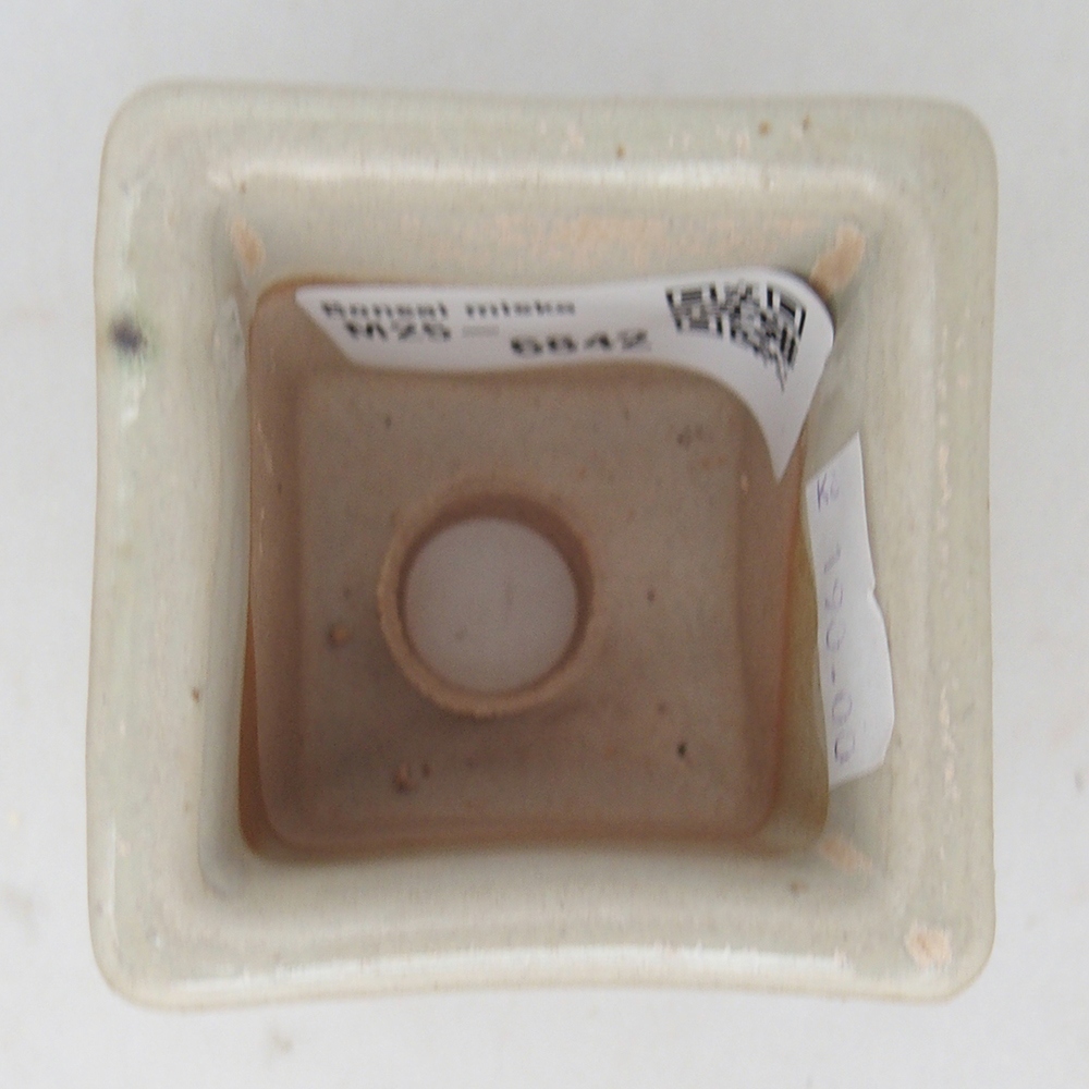 kerámia bonsai tál 5,5 x 5,5 x 5,5 x 5,5 cm, bézs színben