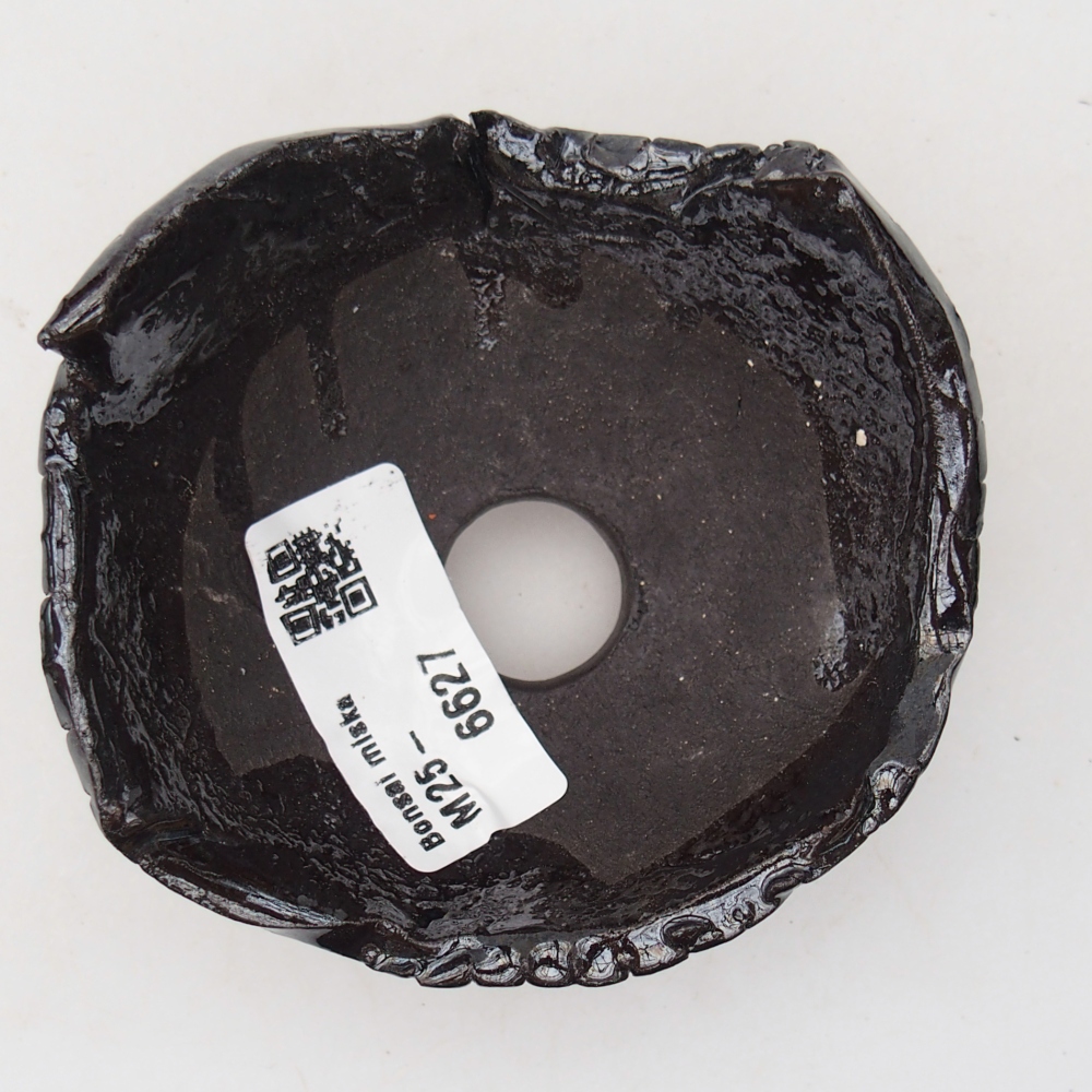 Kerámia kagyló 8,5 x 8 x 5 cm , fekete színű