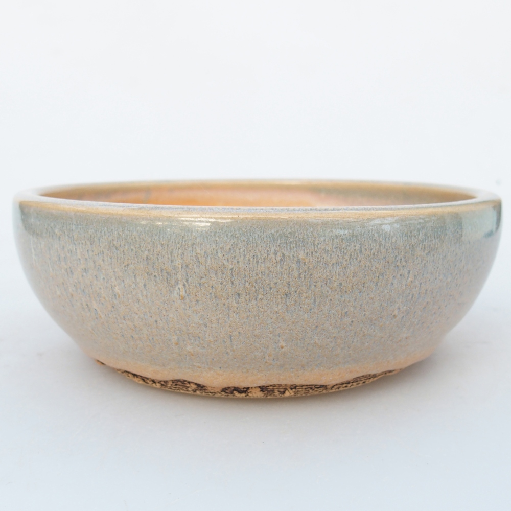 kerámia bonsai tál 15 x 15 x 5 cm, zöld-barna