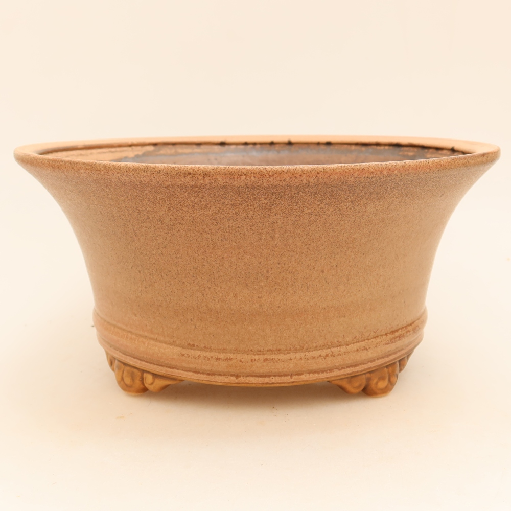 Kerámia bonsai-tál, 24,5 x 24,5 x 11 cm, rózsaszín