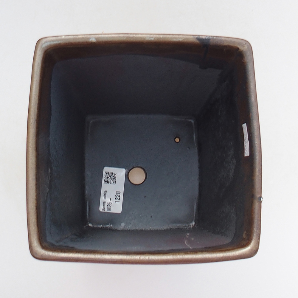kerámia bonsai tál 15 x 15 x 19 cm, barna