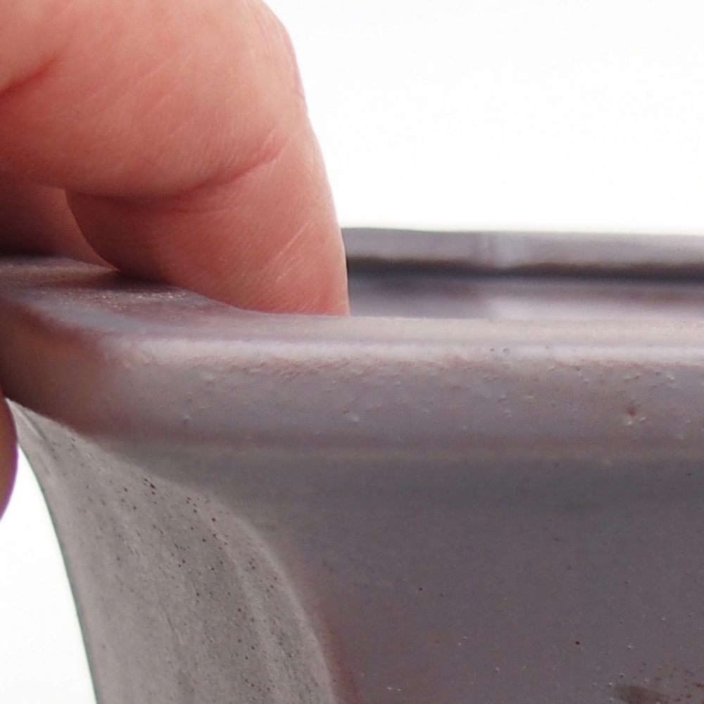 Kerámia bonsai tál 18 x 16 x 9 cm, fém színben