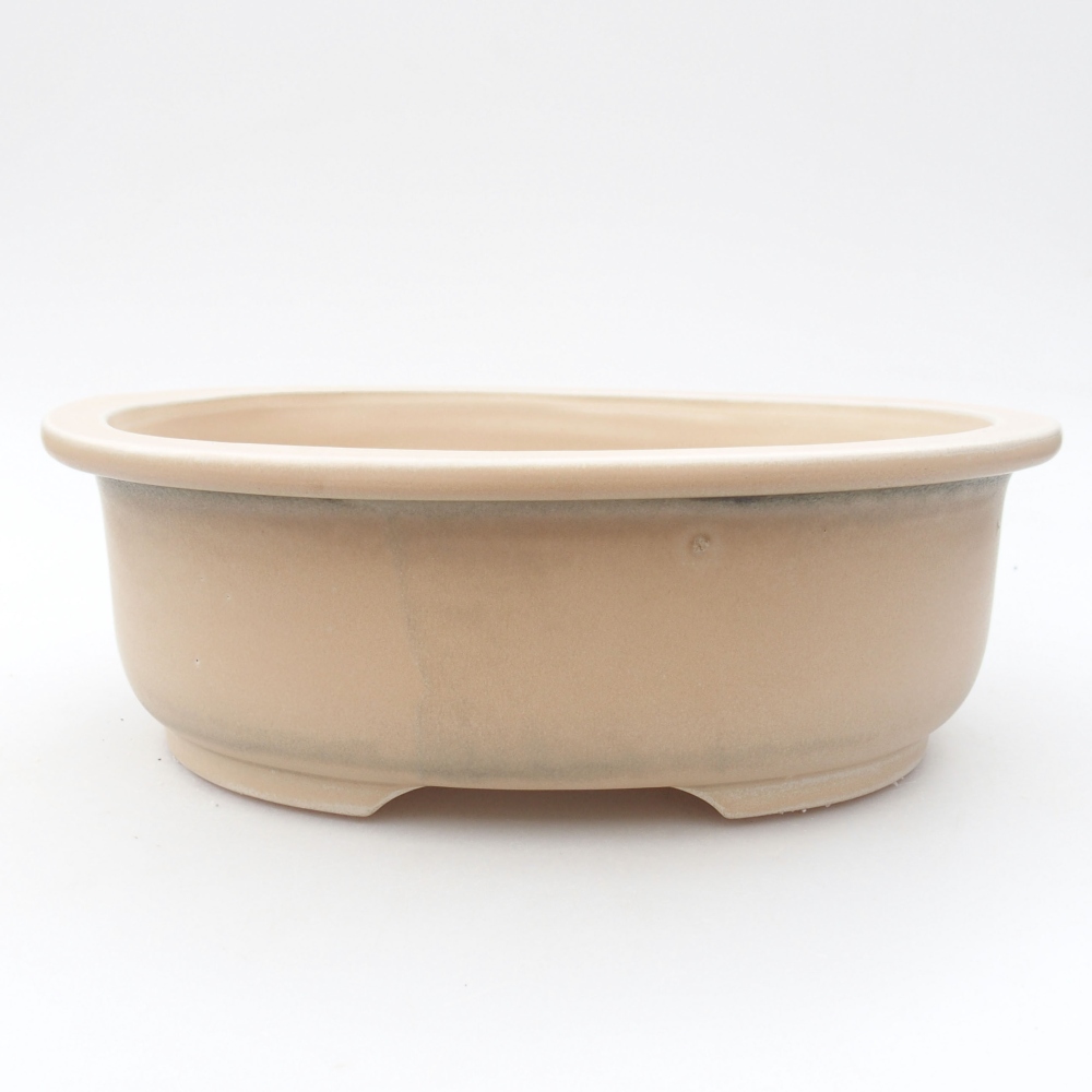kerámia bonsai tál 23 x 19,5 x 7 cm, bézs színben