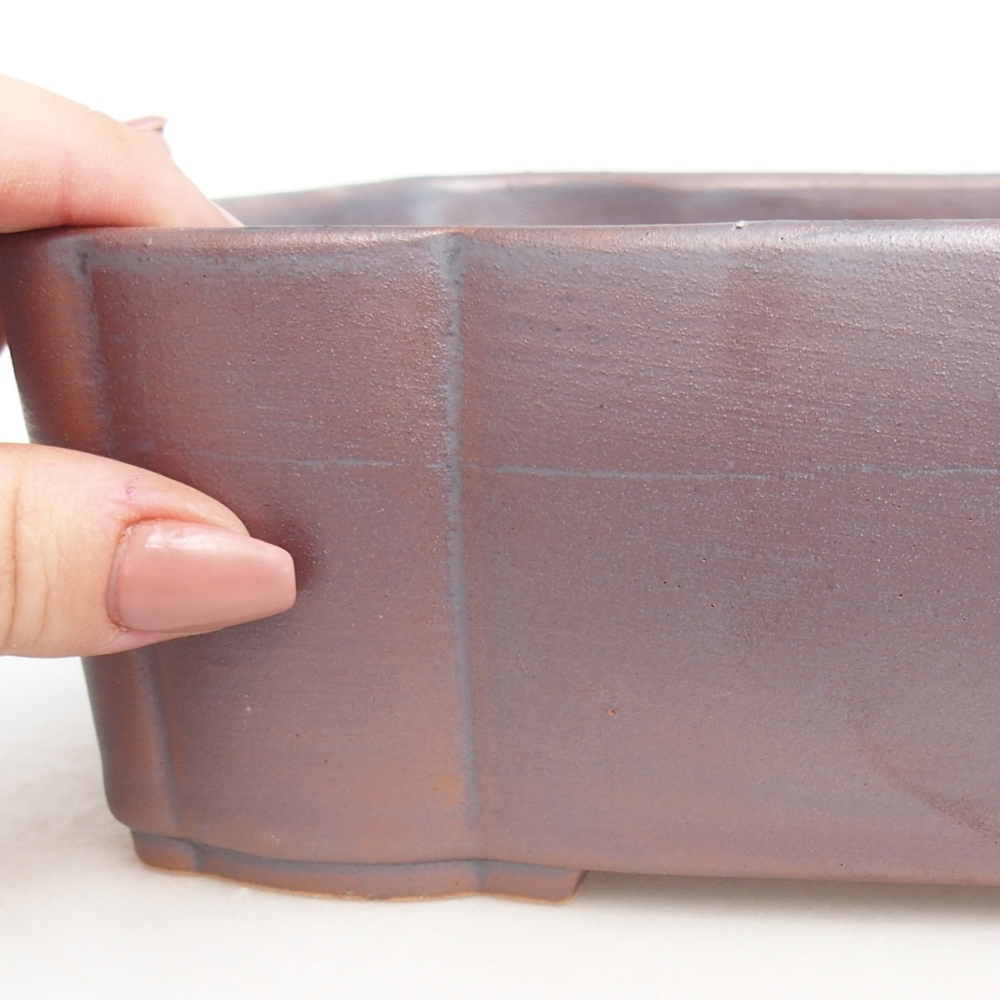 Kerámia bonsai tál 21 x 17 x 7 cm, fém színben